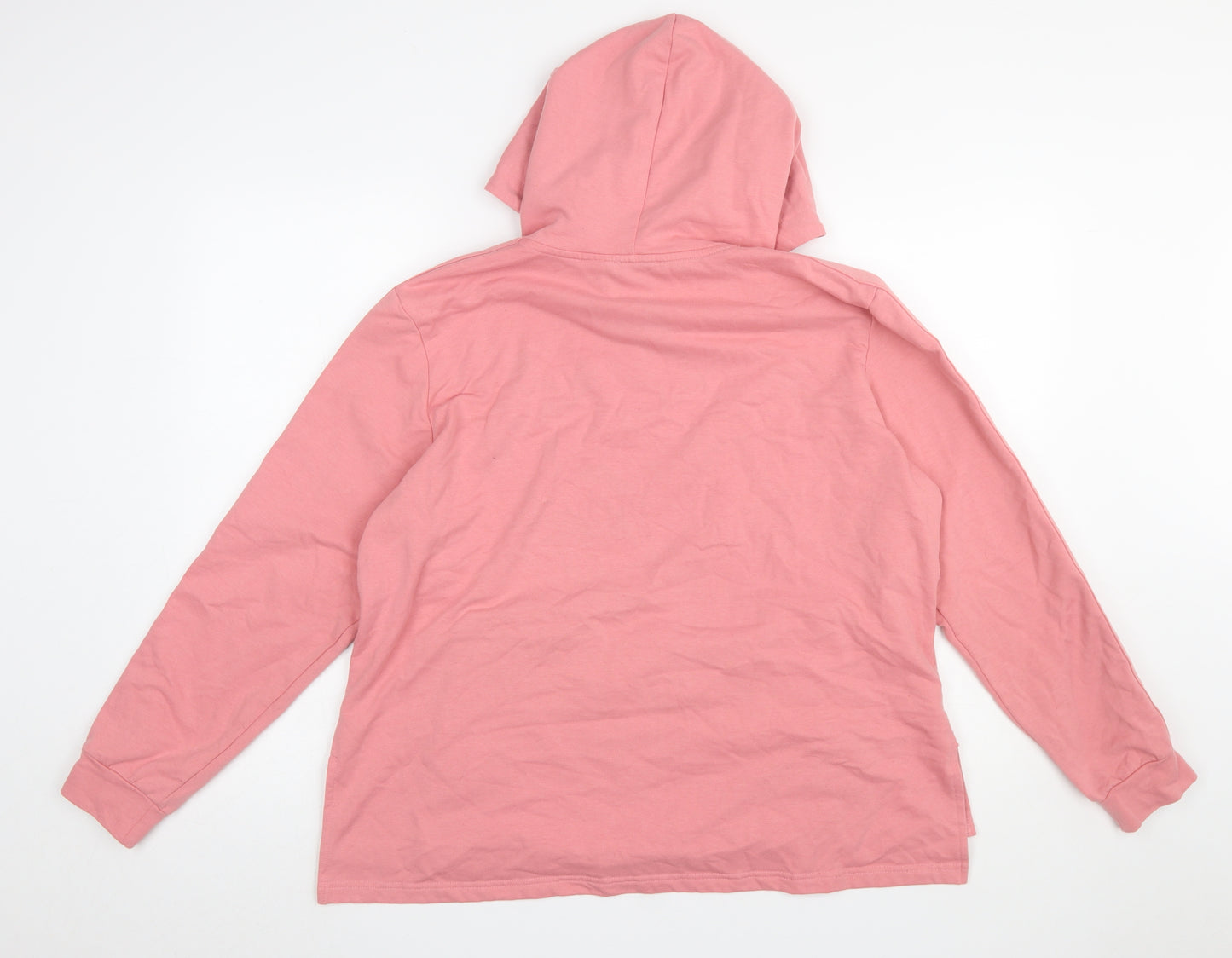 Damart Women’s Pink Pullover Hoodie L 18/20 Cotton Blend