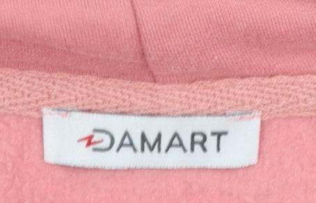 Damart Women’s Pink Pullover Hoodie L 18/20 Cotton Blend