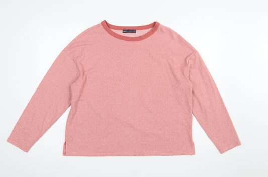 Marks and Spencer Women’s Pink Striped Long Sleeve Jersey T-Shirt Size 14