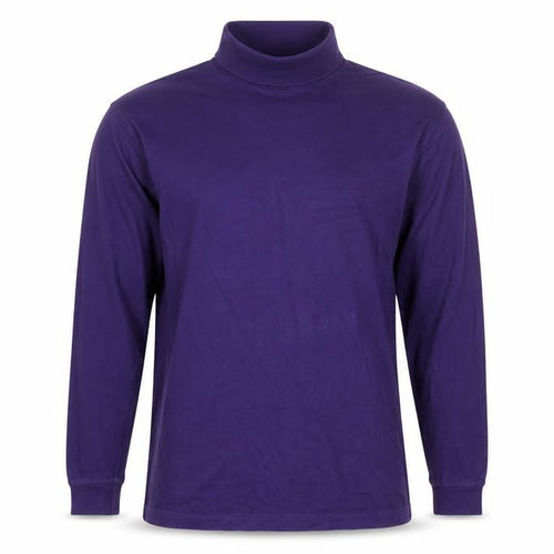 Cotton Traders Men’s Purple Roll Neck Long Sleeve T-Shirt M Regular Fit