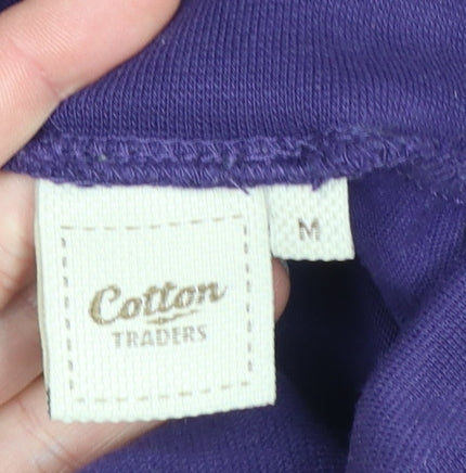 Cotton Traders Men’s Purple Roll Neck Long Sleeve T-Shirt M Regular Fit