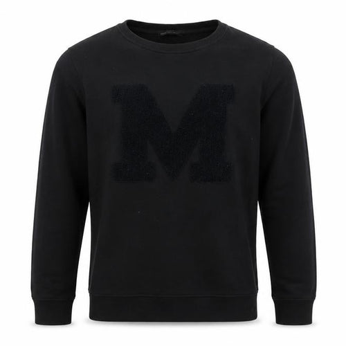 Moss Copenhagen Men's Black M Logo Cotton Sweatshirt Size M