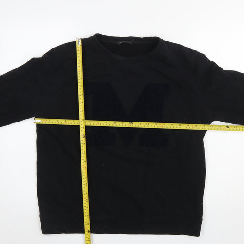 Moss Copenhagen Men's Black M Logo Cotton Sweatshirt Size M