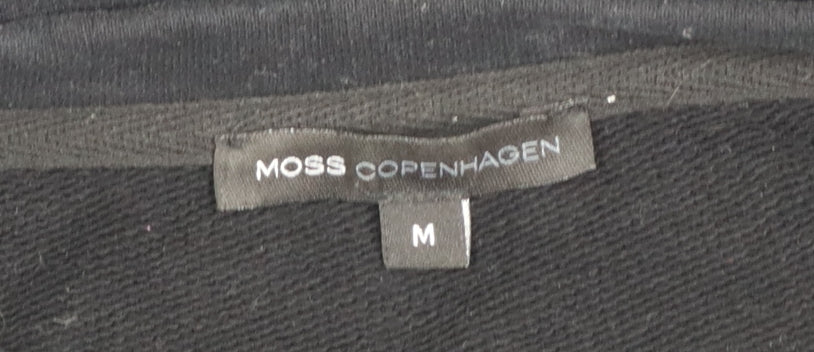 Moss Copenhagen Men's Black M Logo Cotton Sweatshirt Size M