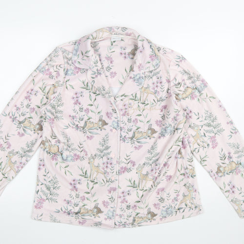 Disney Women’s Pink Bambi Floral Fleece Pyjama Top UK 12-14