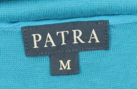 Patra Women's Blue Bamboo Cotton Short Sleeve T-Shirt M