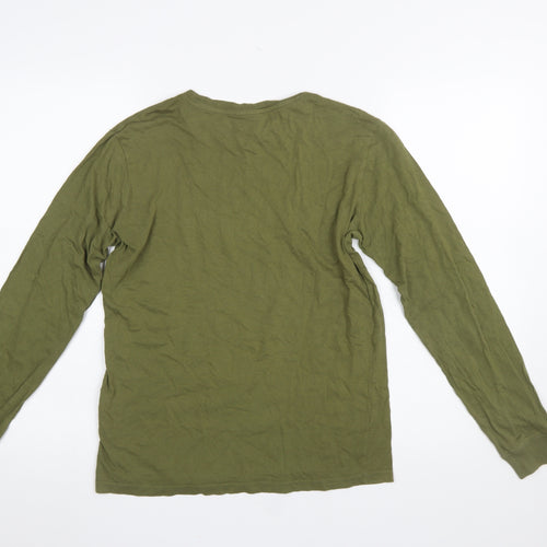 Champion Boys Green Long Sleeve Logo T-Shirt Size 13-14 Years