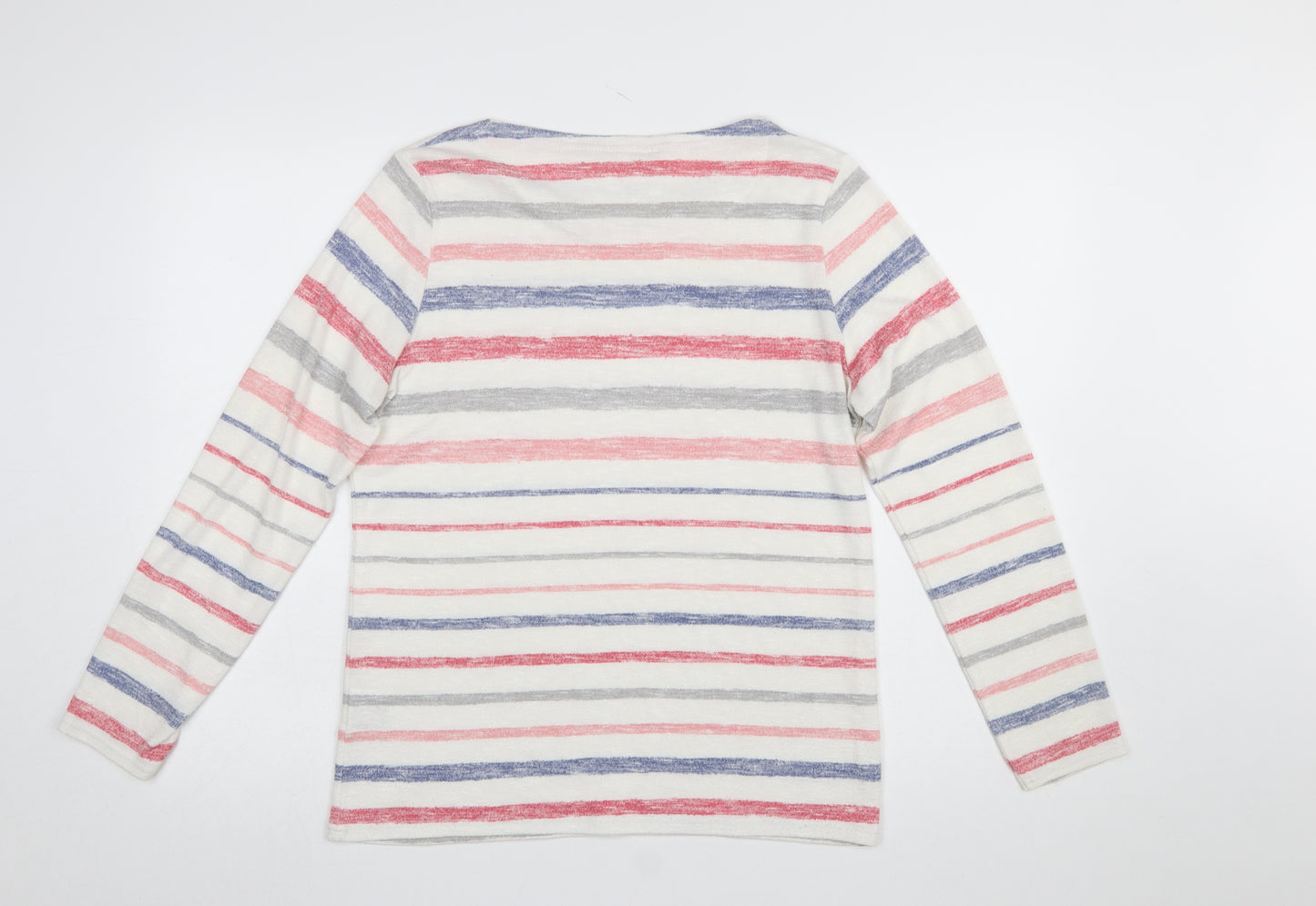 ISLE Essentials Women's Multicoloured Striped Long Sleeve Jersey Top Size S 10-12