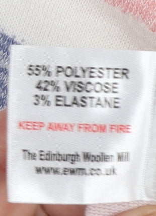 ISLE Essentials Women's Multicoloured Striped Long Sleeve Jersey Top Size S 10-12