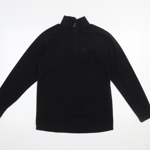 Rohan Women's Black 1/2 Zip Silver Fleece Sweatshirt Size S