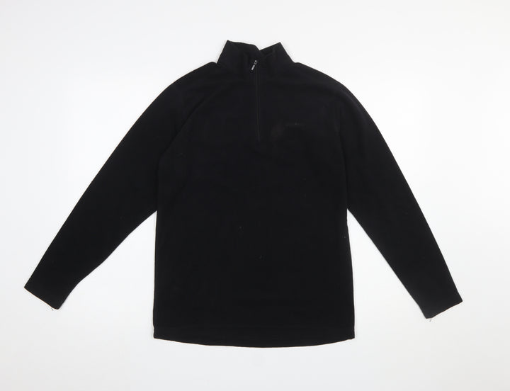 Rohan Women's Black 1/2 Zip Silver Fleece Sweatshirt Size S
