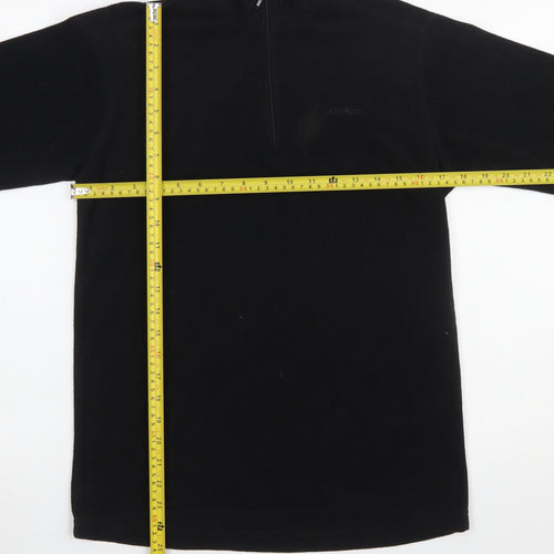 Rohan Women's Black 1/2 Zip Silver Fleece Sweatshirt Size S