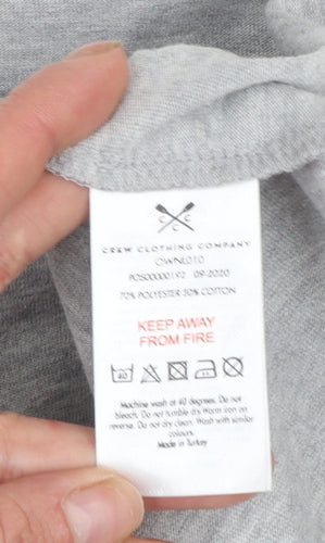 Crew Clothing Women’s Grey 3/4 Sleeve Boat Neck Jersey T-Shirt Size 14