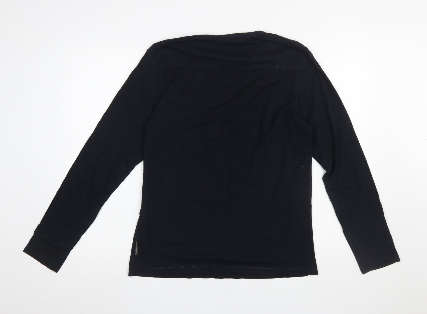 French Connection Men's Black Long Sleeve Cotton T-Shirt L