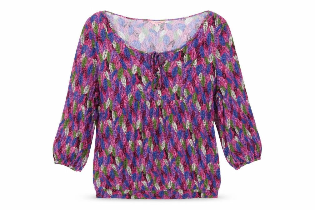 Phase Eight Womens Multicoloured Leaf Print Tunic Blouse Size 14