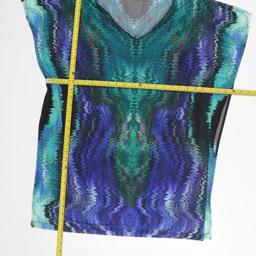 H&M Women’s Multicoloured V-Neck Tunic Top Size S
