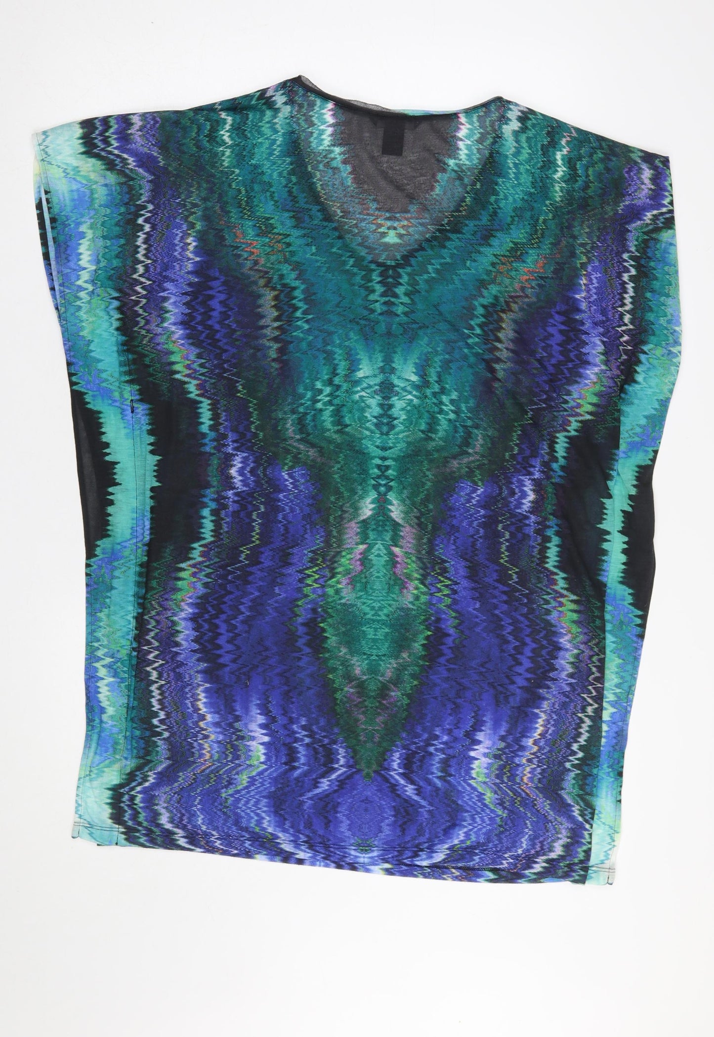 H&M Women’s Multicoloured V-Neck Tunic Top Size S
