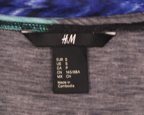 H&M Women’s Multicoloured V-Neck Tunic Top Size S