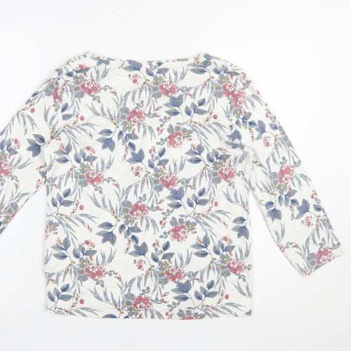 Isle Essentials Women's Multicoloured Floral Cotton 3/4 Sleeve T-Shirt Size 14-16