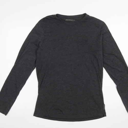 French Connection Men's Grey Long Sleeve Cotton T-Shirt L