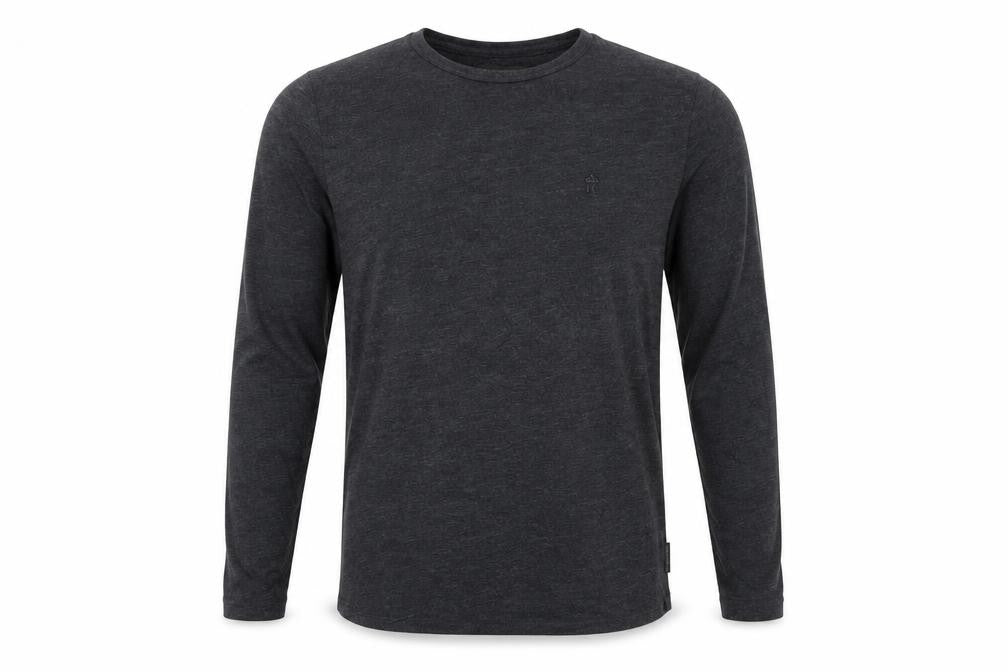 French Connection Men's Grey Long Sleeve Cotton T-Shirt L