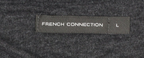 French Connection Men's Grey Long Sleeve Cotton T-Shirt L