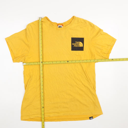 The North Face Men's Yellow Cotton Crew Neck T-Shirt L