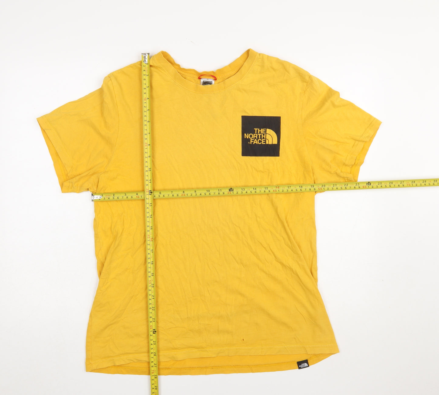 The North Face Men's Yellow Cotton Crew Neck T-Shirt L