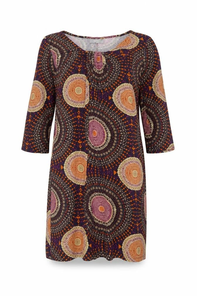 Front view of Wallis Women's Multicoloured Geometric Shift Dress, size 14