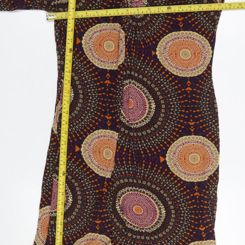 Wallis Women's Multicoloured Geometric Shift Dress Size 14