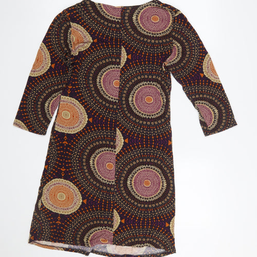 Wallis Women's Multicoloured Geometric Shift Dress Size 14