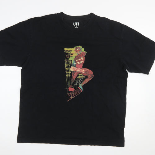 Uniqlo Men’s Black The Flash Art Graphic T-Shirt Size S
