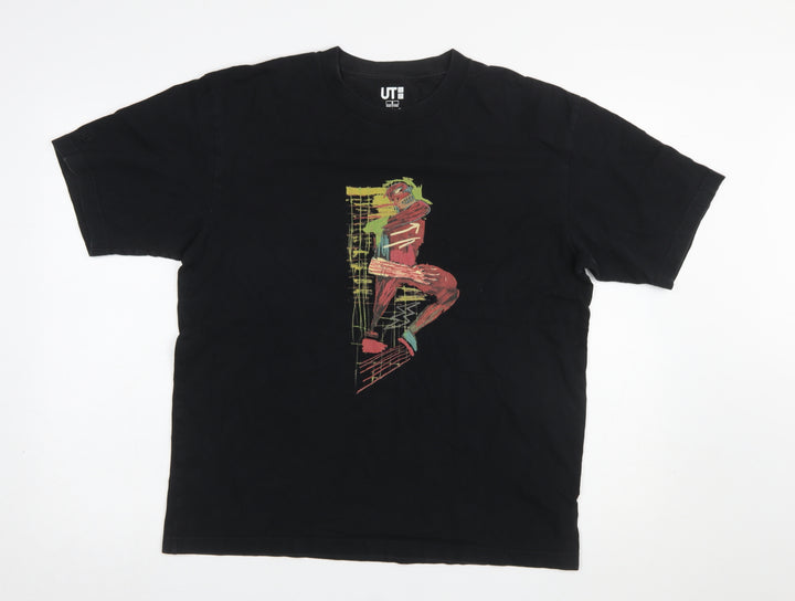 Uniqlo Men’s Black The Flash Art Graphic T-Shirt Size S