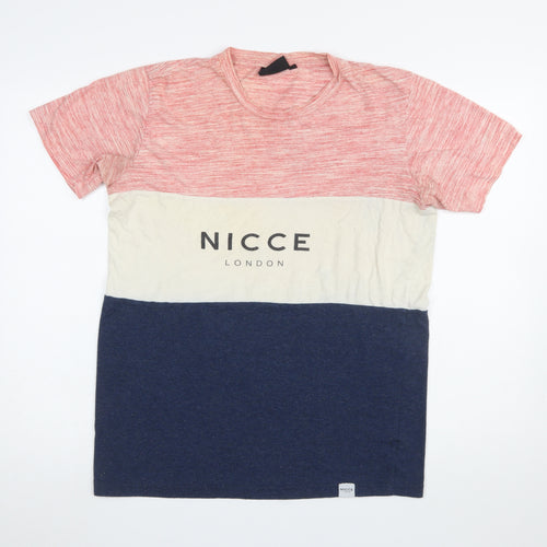 Nicce London Mens Multicoloured M Colourblock Short Sleeve T-Shirt