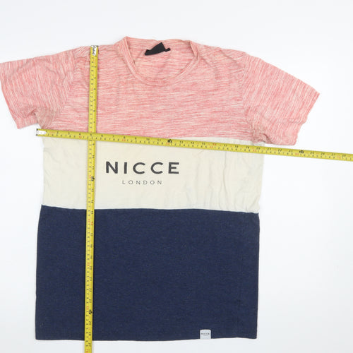 Nicce London Mens Multicoloured M Colourblock Short Sleeve T-Shirt