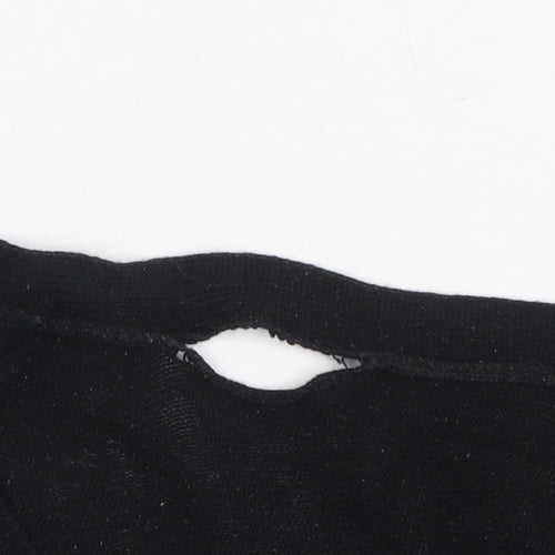 Jigsaw Womens Black V-Neck Silk Blend Pullover Jumper XS