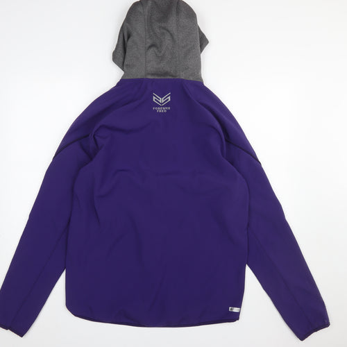 ISC Men’s Purple Soft Shell Hooded Zip Jacket M Football Sportswear