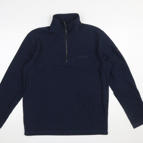 Regatta Men's Blue Fleece 1/2 Zip Sweatshirt Size L Outdoor Hiking Top