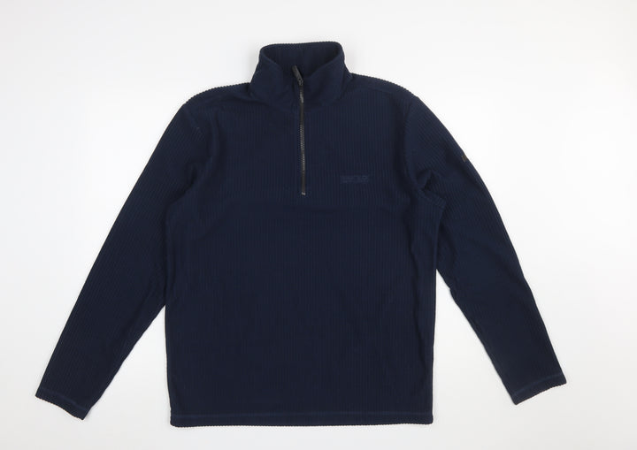 Regatta Men's Blue Fleece 1/2 Zip Sweatshirt Size L Outdoor Hiking Top