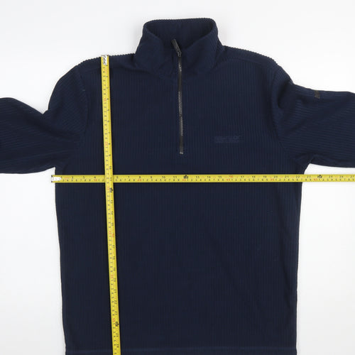 Regatta Men's Blue Fleece 1/2 Zip Sweatshirt Size L Outdoor Hiking Top