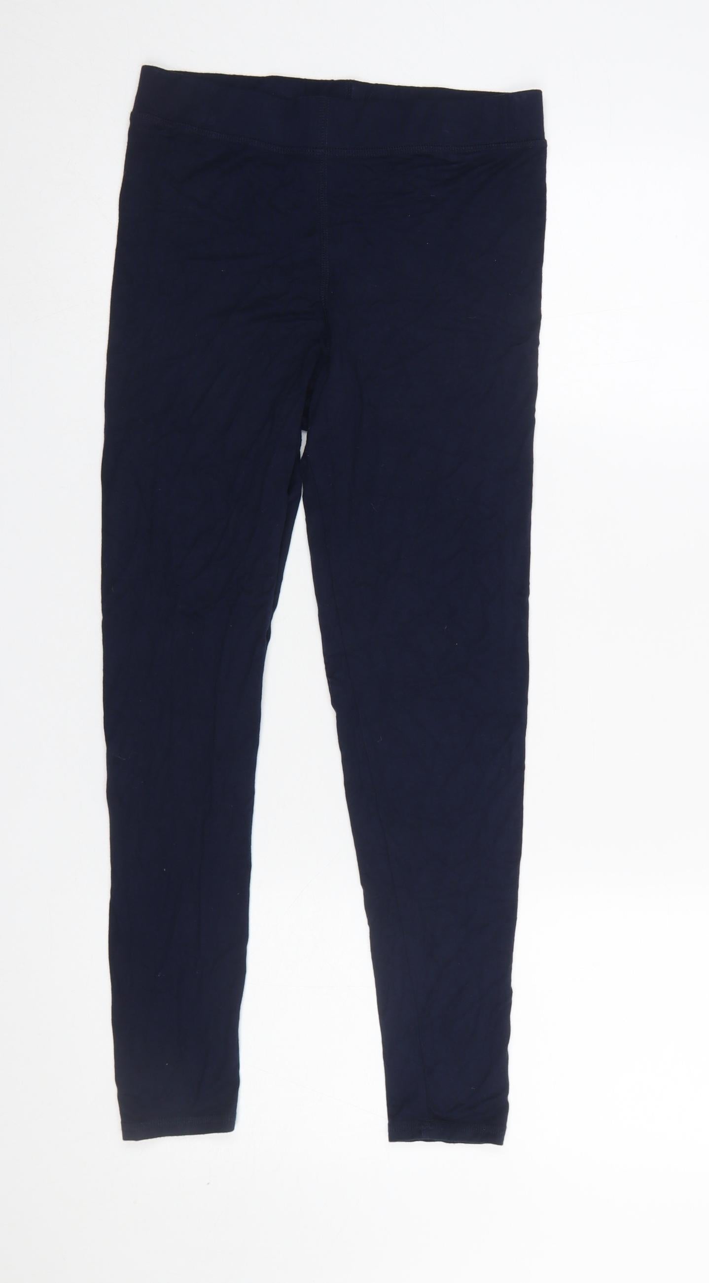 Boden Women's Blue Ankle Leggings Size 12 Viscose Stretch