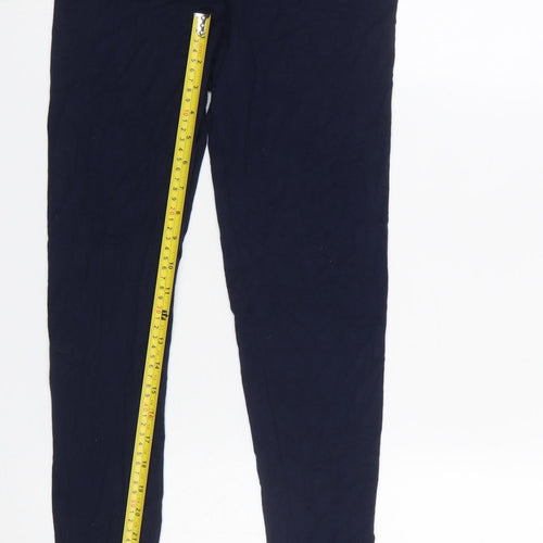 Boden Women's Blue Ankle Leggings Size 12 Viscose Stretch