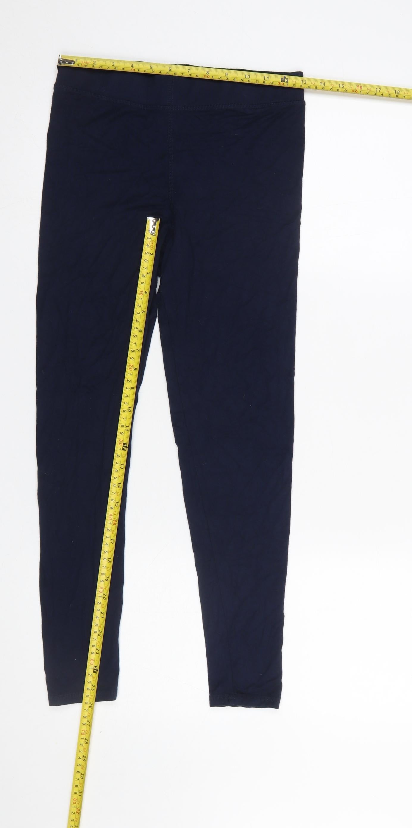 Boden Women's Blue Ankle Leggings Size 12 Viscose Stretch