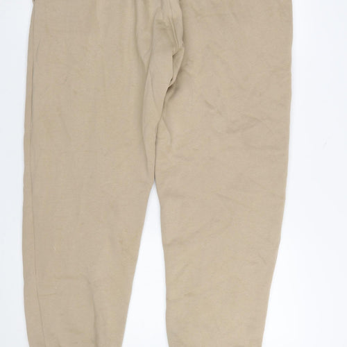 Adidas Womens Beige XL Jogger Sweatpants Cotton Blend Loungewear