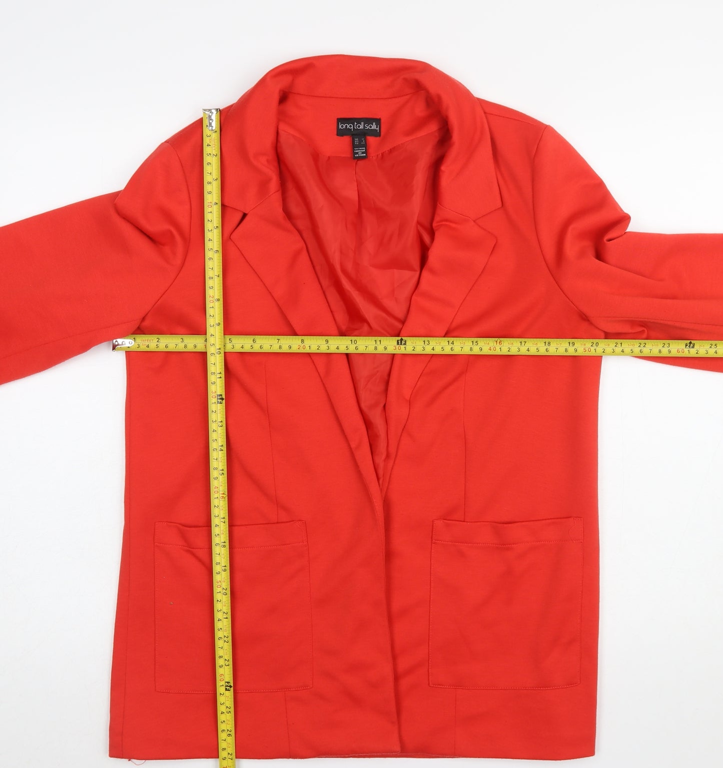 Long Tall Sally Women's Red Size 12 Tall Single-Breasted Blazer