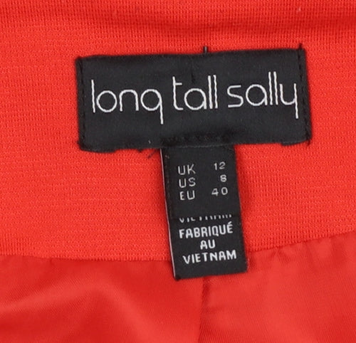 Long Tall Sally Women's Red Size 12 Tall Single-Breasted Blazer
