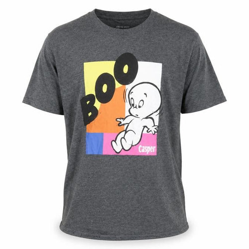 Casper Men's Grey Graphic Short Sleeve Cotton T-Shirt Size L