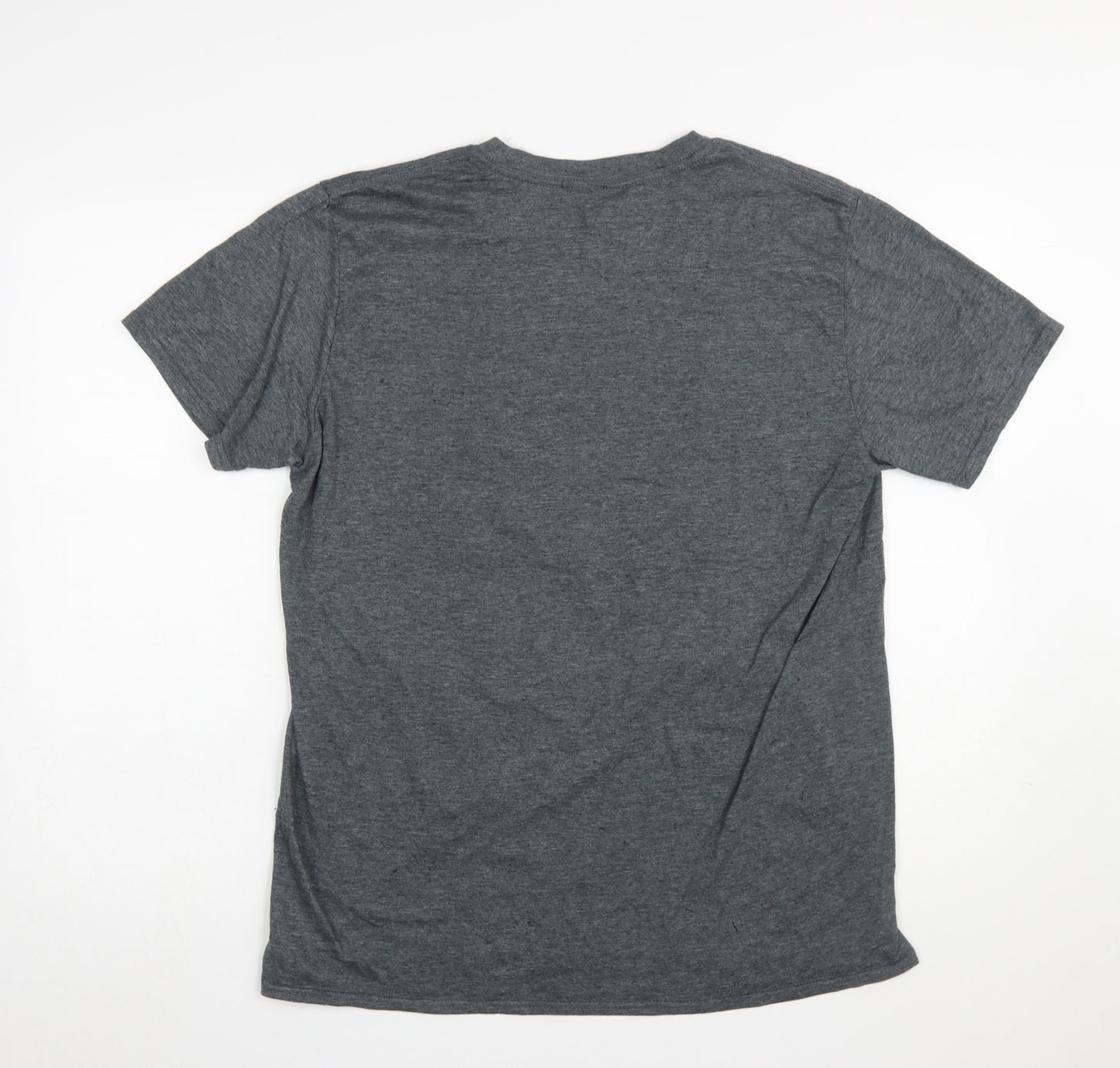 Casper Men's Grey Graphic Short Sleeve Cotton T-Shirt Size L