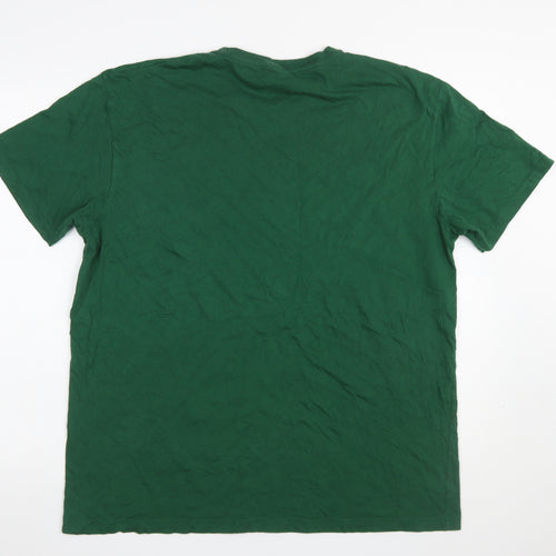 Polo Ralph Lauren Men's Green Varsity Graphic Cotton T-Shirt L