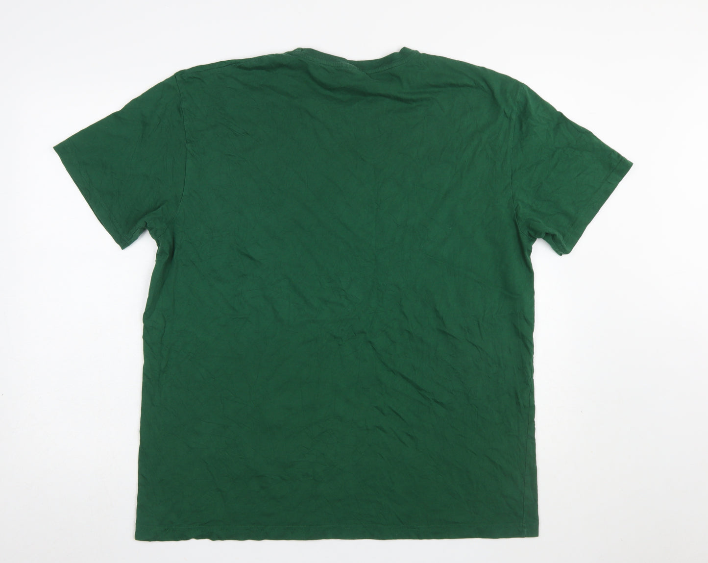 Polo Ralph Lauren Men's Green Varsity Graphic Cotton T-Shirt L